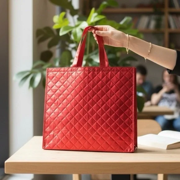 Marshall’s Metallic Red Reusable Shopping Bag - Picture 9 of 12